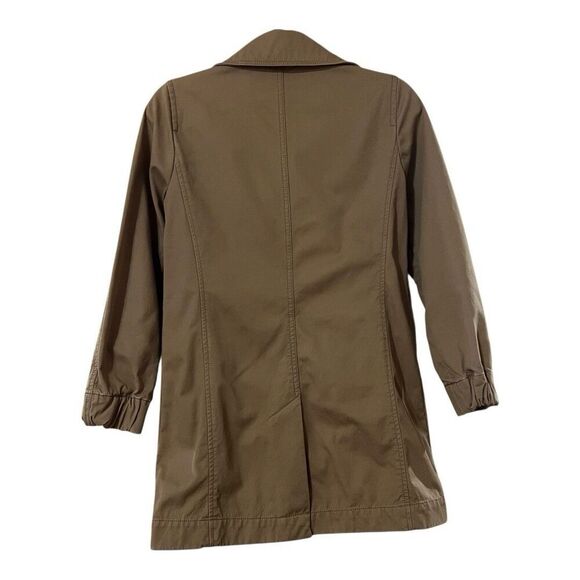 J CREW Factory Womens Size 00 Bonded Trench Coat C8511 Jacket Khaki Tan - Picture 3 of 5